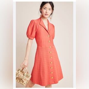 ANTHROPOLOGIE/ MAEVE Collared Button-front Dress size Xs